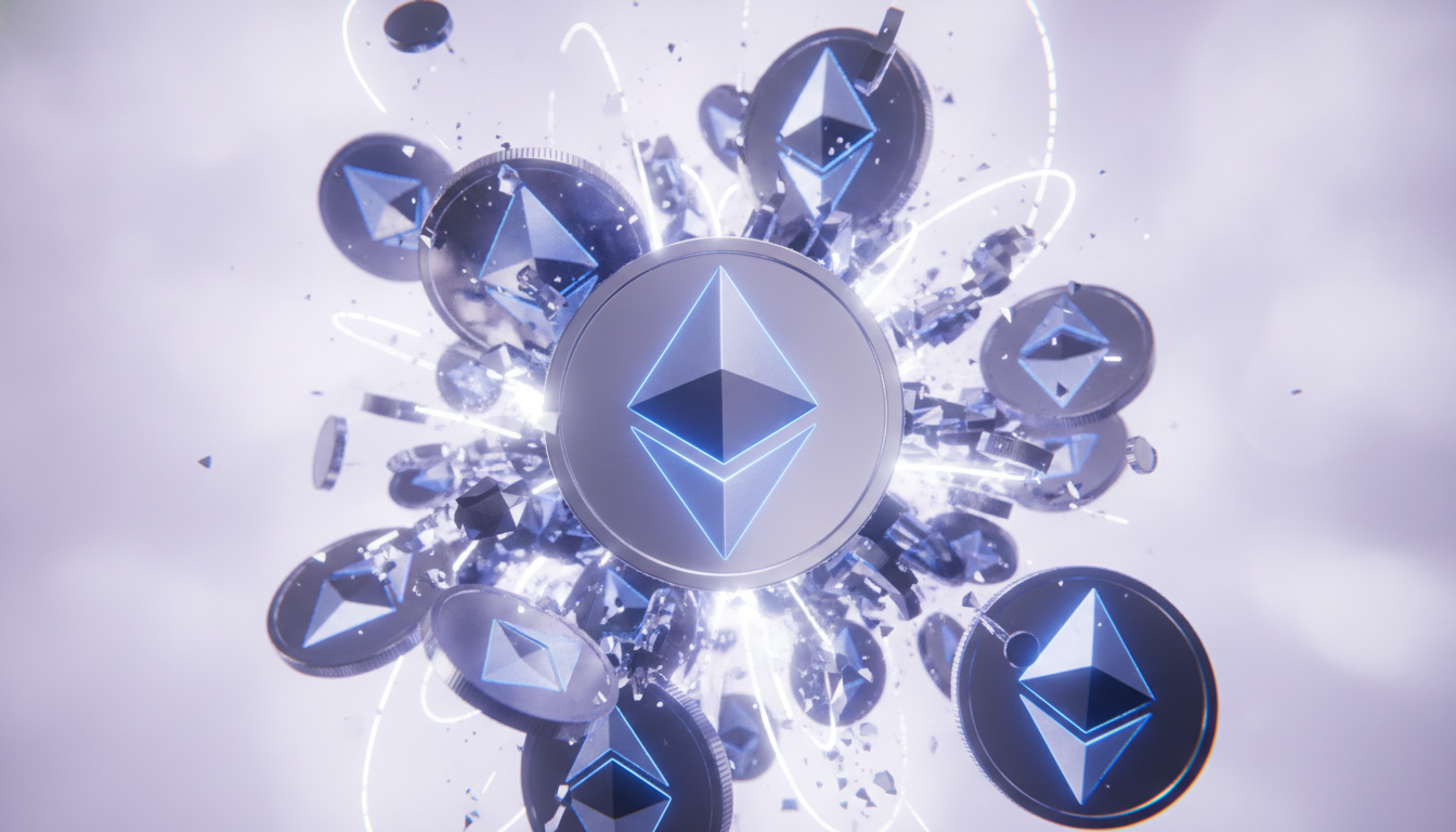 Blockchain network visualization representing DeFi protocol activity and total value locked