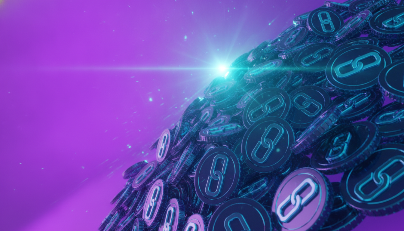 Blockchain network visualization representing DeFi protocol activity and total value locked