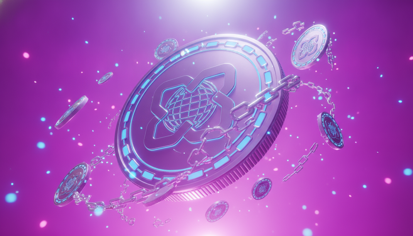 Blockchain network visualization representing DeFi protocol activity and total value locked
