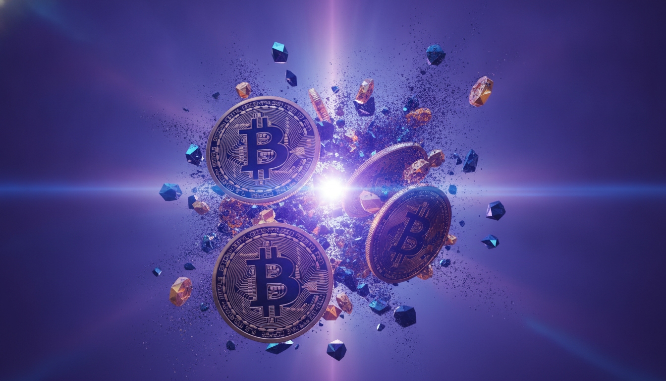 Blockchain network visualization representing DeFi protocol activity and total value locked